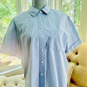 Madewell Button Up Cotton Blouse- M